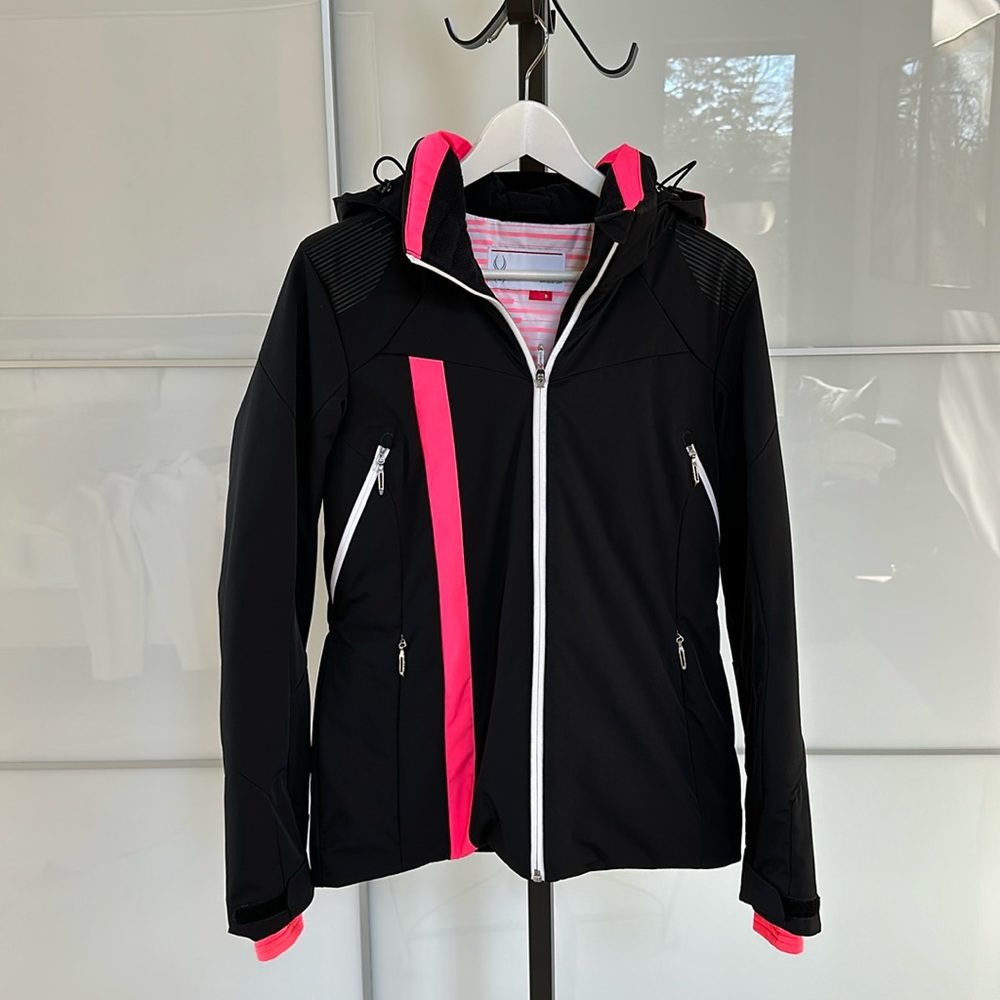 Spyder Women’s Ski Jacket, Black/Neon Pink, size 8
